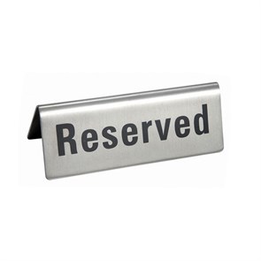Табличка настольная "Reserved" 12*5 см, нержавейка, P.L. Proff Cuisine 3205
