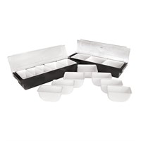 Контейнер для фруктов, 3 отделения, пластиковый корпус, P.L. - BarWare 3105