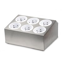 Подставка для столовых приборов металлическая, 6 отделений, P.L. Proff Cuisine 3738