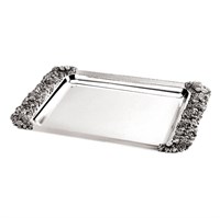 Блюдо прямоугольное с декоративными ручками 47*31 см, нержавейка, P.L. - REG 3971
