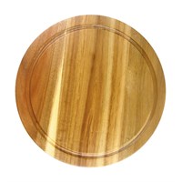 Доска круглая 30*2 см с выемкой, акация, P.L. Proff Cuisine 4312