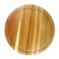 Доска круглая 26*2 см с выемкой, акация, P.L. Proff Cuisine 4314