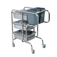 Тележка для профессиональной уборки, 3 яруса, 87*43,5*90 см, P.L. Proff Cuisine 4400