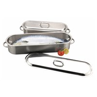 Котел для приготовления рыбы 9л , 60*16 см, h 11,5 см с паровой вставкой, нерж P.L. Proff Cuisine 4681