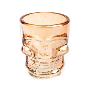 Стопка "Череп" янтарная 50 мл, стекло, P.L. - BarWare 3514