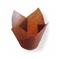Форма-пергамент для маффинов "Тюльпан", 17,5*17,5 см, коричневая, 200 шт 7004