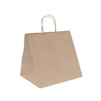 Пакет Feel Green с ручками, 26+20*27 см, крафт-бумага 90 г/см2, 250 шт/уп, Garcia de Pou 7050