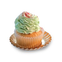 Подложка кондитерская,рельефная,d 8 см,золотая,картон,(1упаковка=100 шт) GP 7087