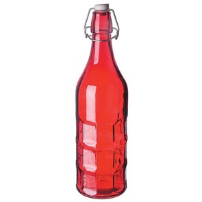 Бутылка красная с крышкой 1 л, стекло, P.L. Proff Cuisine 3589