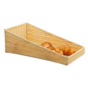 Подставка плетеная для выкладки выпечки 46*25*5 см бежевая, ротанг, P.L. Proff Cuisine 3754