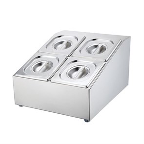 Подставка металлическая 42,5*34*23 см + 4 гастроемкости (GN 1/6-100 мм), P.L. Proff Cuisine 3931