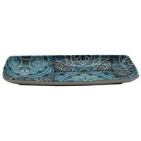 Блюдо,поднос меламиновый 29.4*14.1*2.7 см, Damask Blue,  P.L. 17730