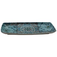 Блюдо,поднос меламиновый 33.1*16.8*3.5 см,Damask Blue ,  P.L. 17731