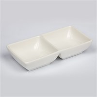 Соусник двойной 14*7*3 cм, 70*70 мл, фарфор, P.L. Proff Cuisine 21710