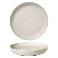 Тарелка с бортом d=25 cм, h=4.5см, фарфор "NOBLE" серия "Fine Plus-Light Grey" 21797