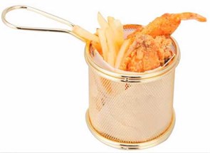 Корзинка для подачи "Gold" 8,5*9* см, металл, P.L. Proff Cuisine 4112