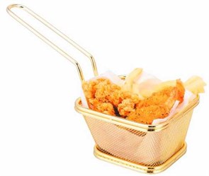 Корзинка для подачи "Gold" 10,5*9*6,5 см, металл, P.L. Proff Cuisine 4113