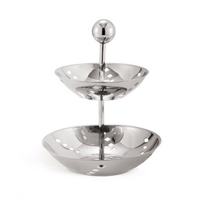 Этажерка 2 яруса, h 35 см, d 25/31 см, нержавеющая сталь, P.L. Proff Cuisine 4130