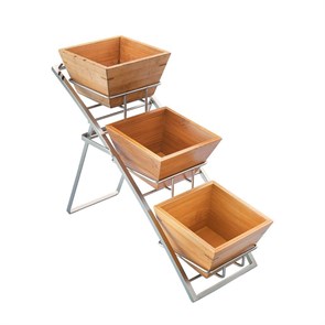 Горка-этажерка сервировочная 33*15 см, h 31 см на три блюда (13*13*8 см), P.L. Proff Cuisine 4132