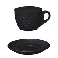 Чайная пара 200 мл,серия "Black Raw Wood"  P.L. - ProffCuisine 24366