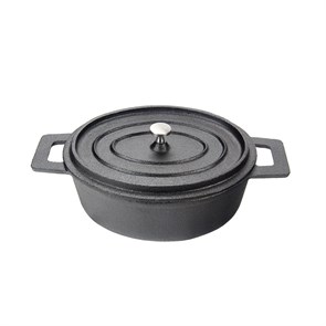 Кастрюля порционная с крышкой овальная 12*9 см, 250 см, чугун, P.L. Proff Cuisine 4249