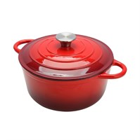Кастрюля эмалированная с крышкой D=28 СМ, чугун, P.L. Proff Cuisine 32483