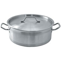 Кастрюля-котел c крышкой,низкая, 10л (32*12) сталь 18/0,серия "Kitchen Staff"  P.L.-Proff Cuisine 32979