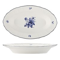 Блюдо овальное,глубокое 24*16 см, 350 мл, коллекция "Blue Flower"  P.L. Proff Cuisine 34058