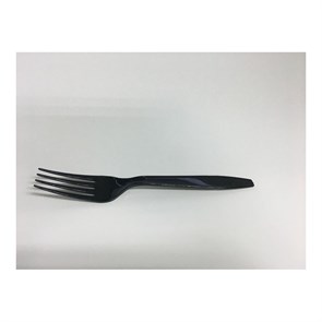 Вилка одноразовая пластик, черный, 18 см, 24 шт/уп, P.L. Proff Cuisine 4356
