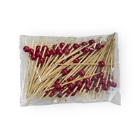 Шпажки Пика "Жемчуг красный ", 7 см, бамбук, 100 шт 41782