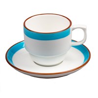 Чайная пара 180 мл серия "Blue Rim-Kids"  P.L. 16626