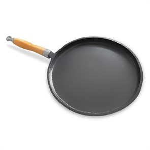 Сковорода для блинов с деревянной ручкой, 23(21)*1,8 см, чугун, P.L. Proff Cuisine 4779