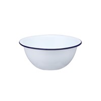 Салатник эмалированный d=18,h=9 см, "Blue Rim"  P.L. 40714