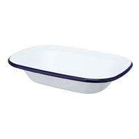 Блюдо эмалированное 16*12*3,5 см, "Blue Rim"  P.L. 40716