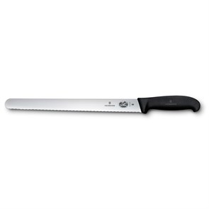 Нож Victorinox Fibrox для нарезки с волнистым лезвием 30 см, ручка фиброкс 4981