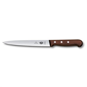 Нож филейный Victorinox Rosewood, гибкое лезвие, 18 см, ручка розовое дерево 5028