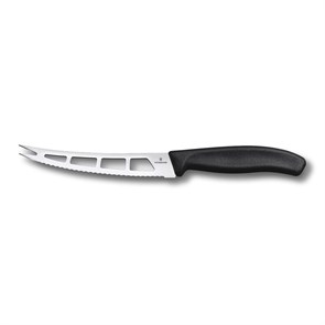 Нож Victorinox для мягких сыров 13 см, волнистое лезвие с отверстием 5103