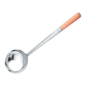 Половник с деревянной ручкой 250 мл, нержавейка, d 10 см, P.L. Proff Cuisine 5419