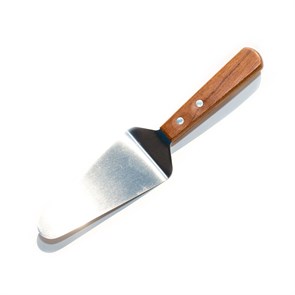 Лопатка для торта с деревянной ручкой 25,5(12)*6 см, P.L. Proff Cuisine 5586
