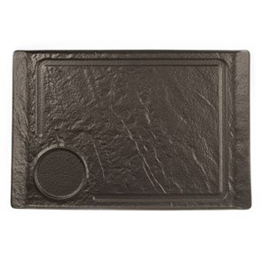 Блюдо для стейка  Black Raw Stellar 35*24*2,2 см, P.L. Proff Cuisine 1093