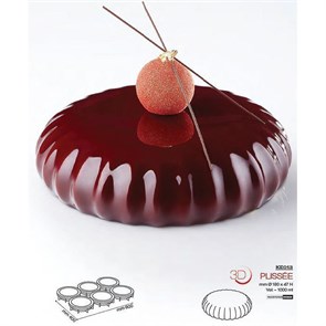 Форма кондитерская Pavoni PLISSEE, силикон, d 18 см, h 4,7 см, Италия 5908