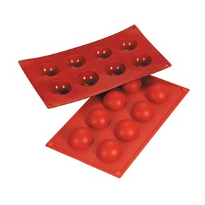 Форма силиконовая P.L. Proff Cuisine "Полусфера" 8 ячеек d 50 мм, h 25 мм (30*17,5 см) 5976