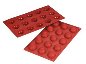 Форма силиконовая P.L. Proff Cuisine "Полусфера" 15 ячеек d 40 мм, h 20 мм (30*17,5 см) 5977