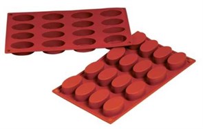 Форма силиконовая P.L. Proff Cuisine "Овал" 16 ячеек 55*33 мм, h 20 мм (30*17,5 см) 5990