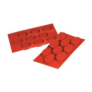 Форма силиконовая P.L. Proff Cuisine "Овал" 9 ячеек 70*50 мм, h 20 мм (30*17,5 см) 5991