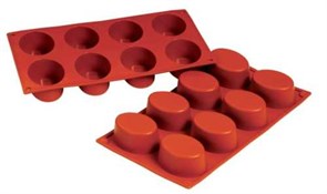 Форма силиконовая P.L. Proff Cuisine "Овал" 8 ячеек 75*55 мм, h 35 мм (30*17,5 см) 5992