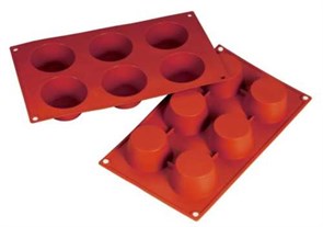 Форма силиконовая P.L. Proff Cuisine "Маффин" 6 ячеек d 70 мм, h 35 мм (30*17,5 см) 5998