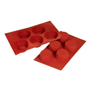 Форма силиконовая P.L. Proff Cuisine "Маффин" 5 ячеек d 80 мм, h 30 мм (30*17,5 см) 6000