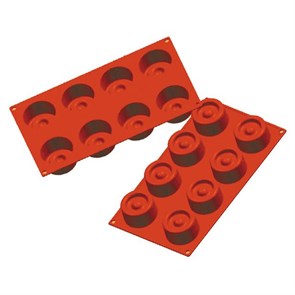 Форма силиконовая P.L. Proff Cuisine "Вертиго" 8 ячеек d 60 мм, h 35 мм (30*17,5 см) 6006