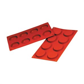Форма силиконовая P.L. Proff Cuisine "Флорентинс" 8 ячеек d 60 мм, h 12 мм (30*17,5 см) 6007